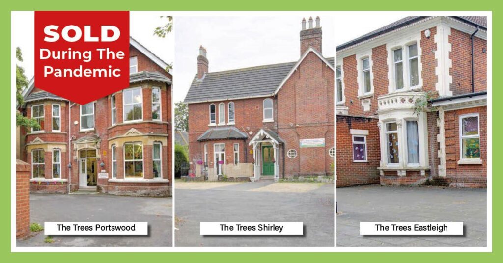 Group of three nursery settings sold by Redwoods Dowling Kerr Banner