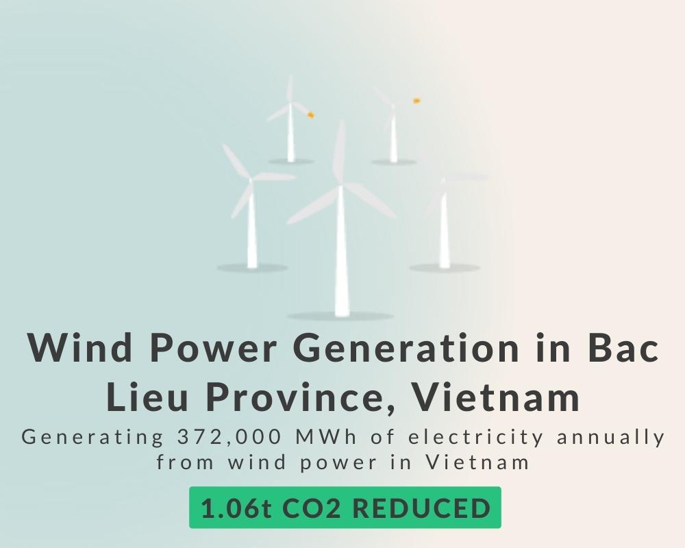 Wind Power generation in Bac Lieu Province, Vietnam