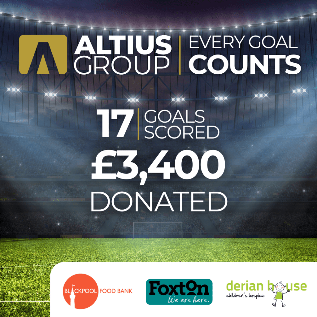 Every Goal Counts for Altius Group This Season Banner