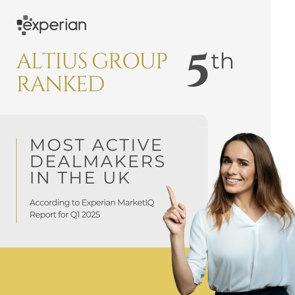 Altius Ranked in Top 5 Most Active Dealmakers in 2025 Banner